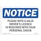 Signmission Safety Sign, OSHA Notice, 10" Height, Please Note A Valid Driver's License Sign, Portrait OS-NS-D-710-V-17536 - alternate 1